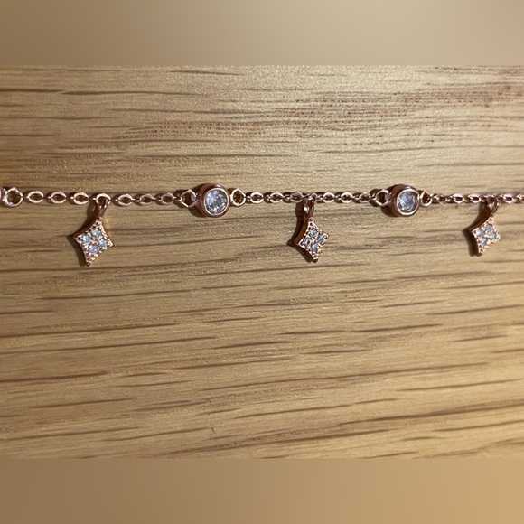 Rosegold and Rhinestone Bracelet or Anklet - Picture 3 of 4